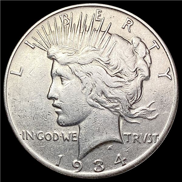 1934-S Silver Peace Dollar NEARLY UNCIRCULATED