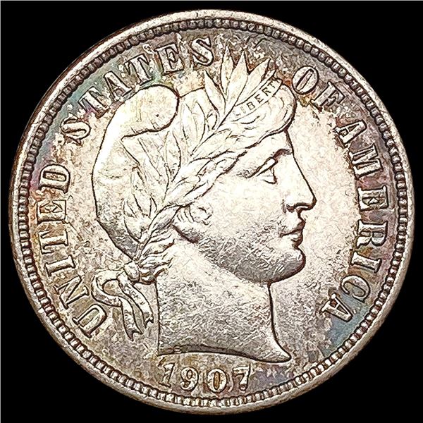 1907-S Barber Dime CLOSELY UNCIRCULATED