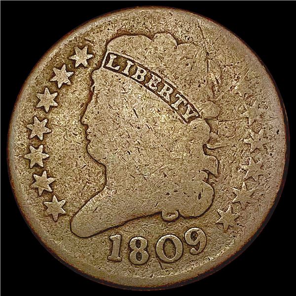 1809 Classic Head Half Cent NICELY CIRCULATED