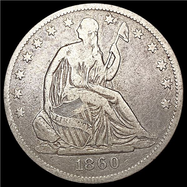 1860-O Seated Liberty Half Dollar LIGHTLY CIRCULATED