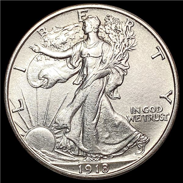 1918-S Walking Liberty Half Dollar CHOICE AU