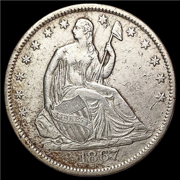 1867-S Seated Liberty Half Dollar CLOSELY UNCIRCULATED