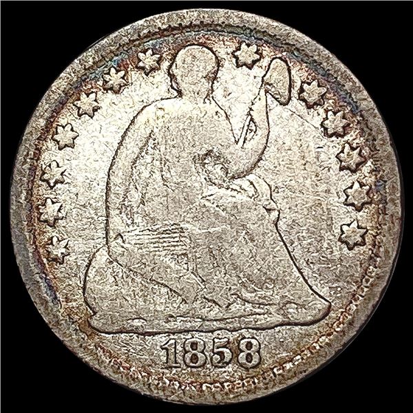 1858 Seated Liberty Half Dime NICELY CIRCULATED