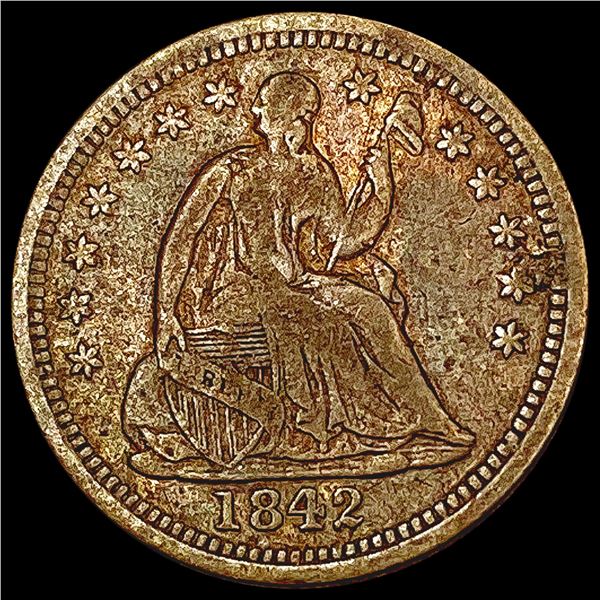 1842 Seated Liberty Half Dime NICELY CIRCULATED