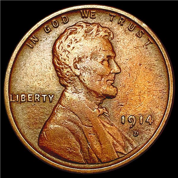 1914-D Wheat Cent NEARLY UNCIRCULATED