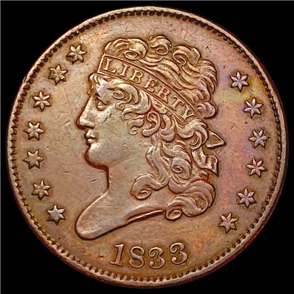 1833 Classic Head Half Cent UNCIRCULATED