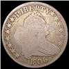 Image 1 : 1806 Ptd. 6 Stem Draped Bust Half Dollar NICELY CIRCULATED