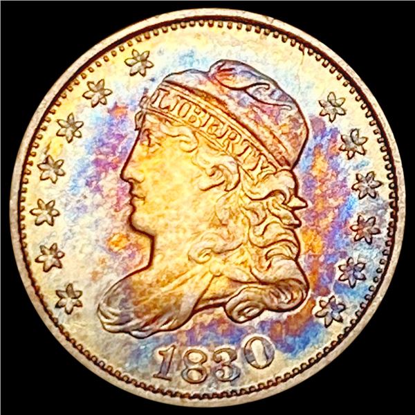 1830 Toned Capped Bust Half Dime CHOICE AU