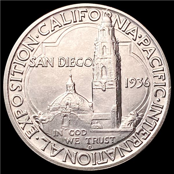1936-D San Diego Half Dollar GEM BU