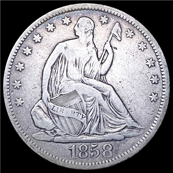1858-S Seated Liberty Half Dollar LIGHTLY CIRCULATED