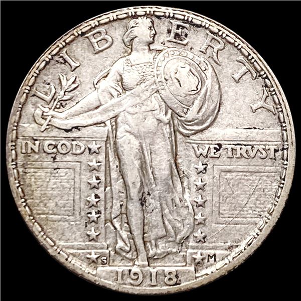 1918-S Standing Liberty Quarter LIGHTLY CIRCULATED
