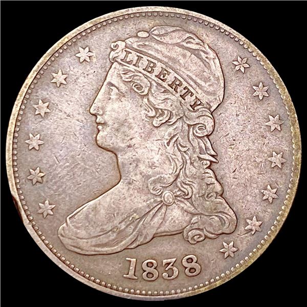 1838 Capped Bust Half Dollar CLOSELY UNCIRCULATED