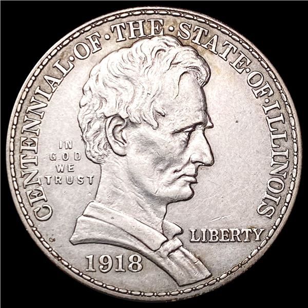 1918 Illinois Half Dollar CLOSELY UNCIRCULATED
