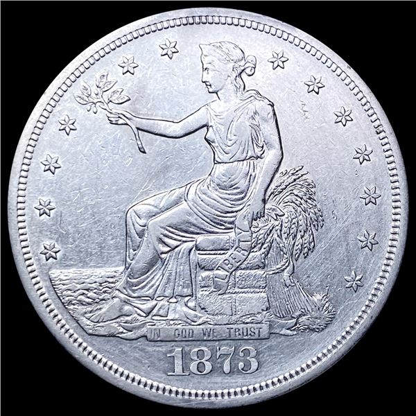 1873-S Silver Trade Dollar NEARLY UNCIRCULATED