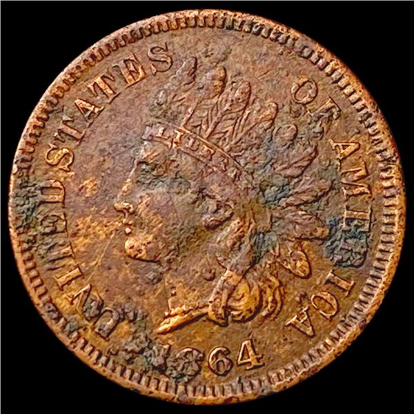 1864-L Indian Head Cent NEARLY UNCIRCULATED