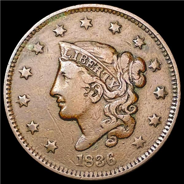 1836 Coronet Head Large Cent LIGHTLY CIRCULATED