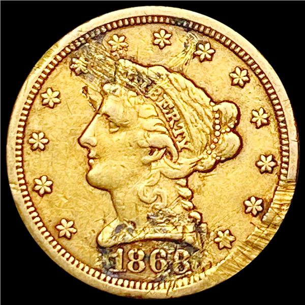 1868-S $2.50 Gold Quarter Eagle LIGHTLY CIRCULATED