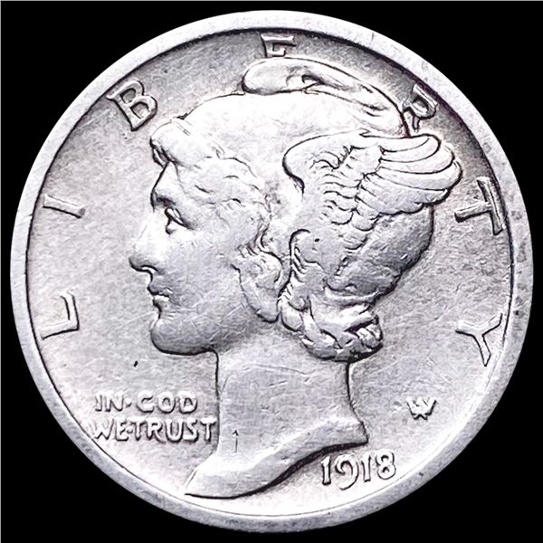 1918-S Mercury Dime CHOICE AU