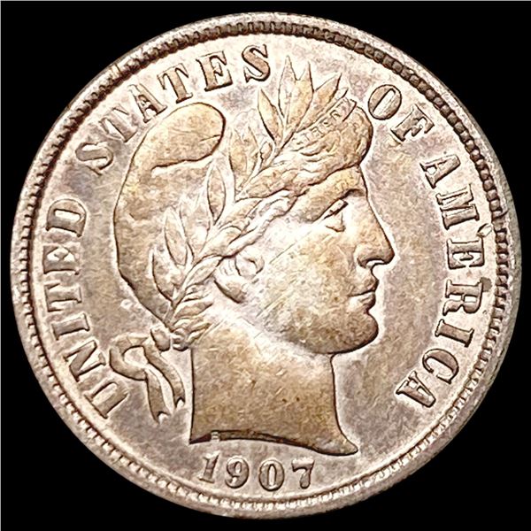 1907 Barber Dime CLOSELY UNCIRCULATED