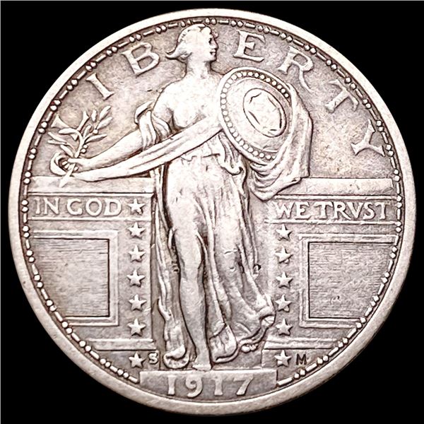 1917-S T1 Standing Liberty Quarter LIGHTLY CIRCULATED