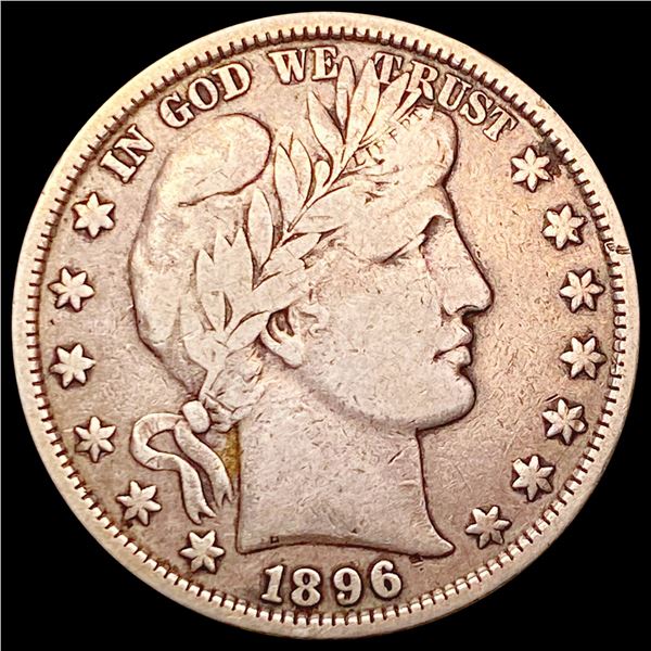 1896 Barber Half Dollar LIGHTLY CIRCULATED