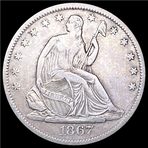 1867-S Seated Liberty Half Dollar CLOSELY UNCIRCULATED
