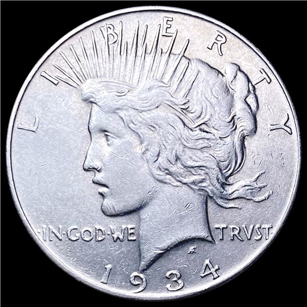 1934 Silver Peace Dollar NEARLY UNCIRCULATED