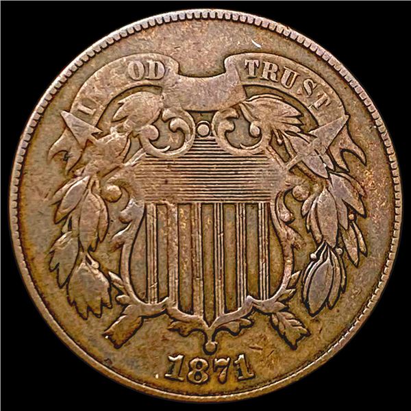 1871 Two Cent Piece LIGHTLY CIRCULATED