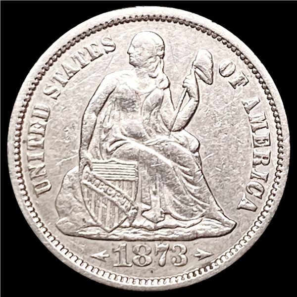 1873 Arr. Seated Liberty Dime CLOSELY UNCIRCULATED