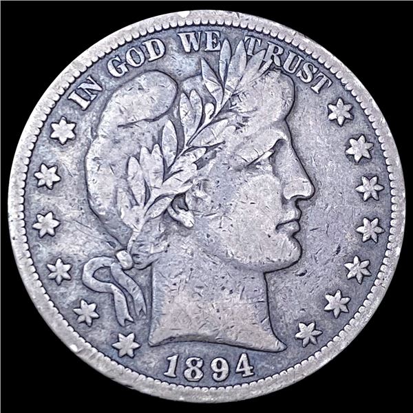 1894-S Barber Half Dollar NICELY CIRCULATED