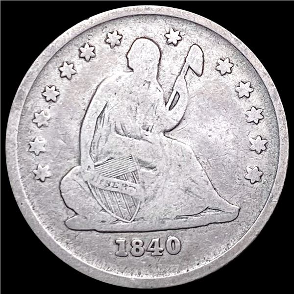 1840-O Seated Liberty Quarter NICELY CIRCULATED