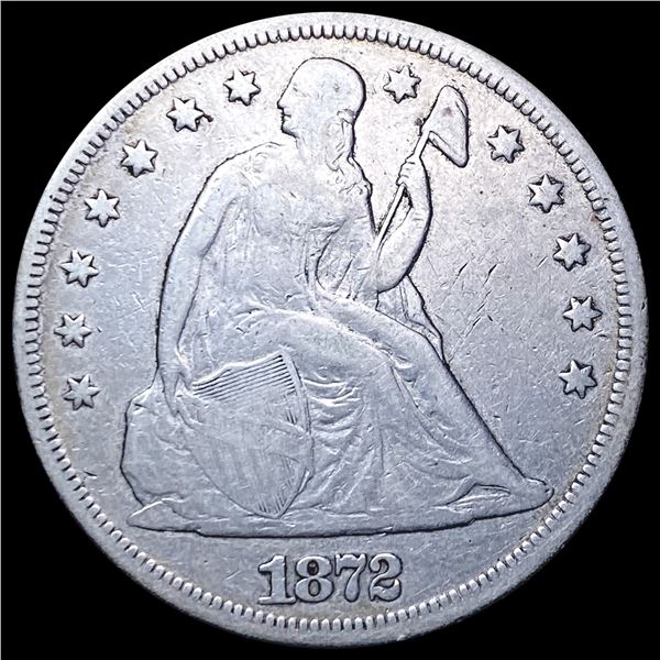 1872 Seated Liberty Dollar LIGHTLY CIRCULATED