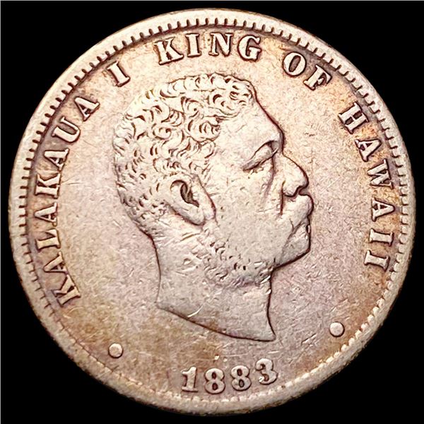 1883 Kingdom of Hawaii Quarter NICELY CIRCULATED