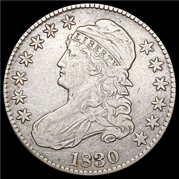 1830 Capped Bust Half Dollar NEARLY UNCIRCULATED