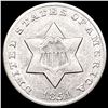 1851 Shield Three Cent CHOICE AU