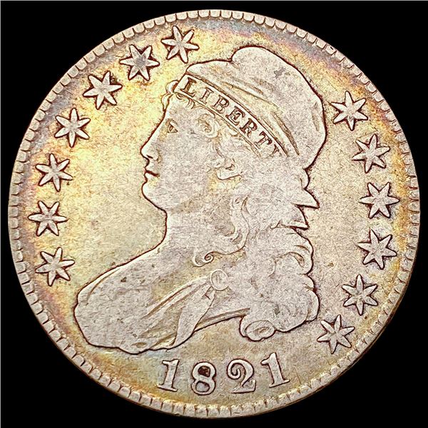 1821 Capped Bust Half Dollar LIGHTLY CIRCULATED