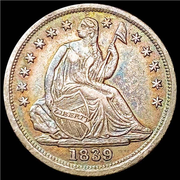 1839 Seated Liberty Half Dime CLOSELY UNCIRCULATED