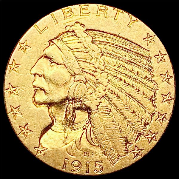 1915-S $5 Gold Half Eagle CLOSELY UNCIRCULATED