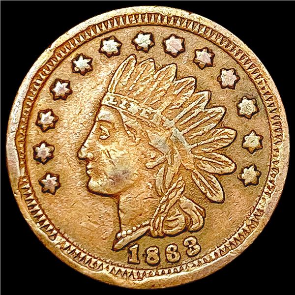 1863 Indian Head Cent NEARLY UNCIRCULATED