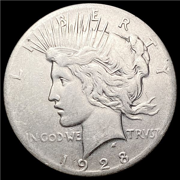 1928 Silver Peace Dollar NEARLY UNCIRCULATED