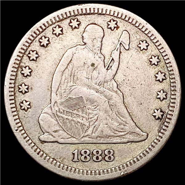1888-S Seated Liberty Quarter LIGHTLY CIRCULATED