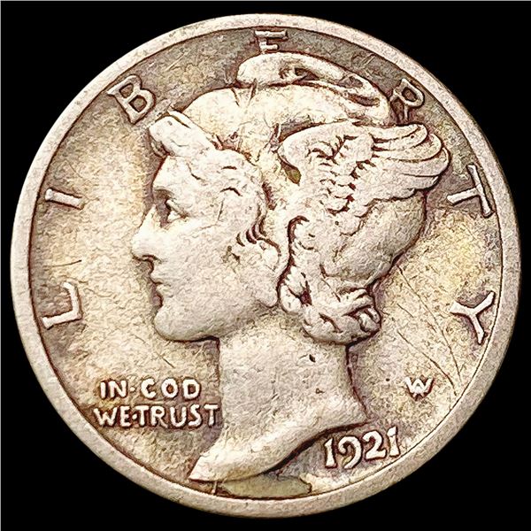 1921-D Mercury Dime LIGHTLY CIRCULATED