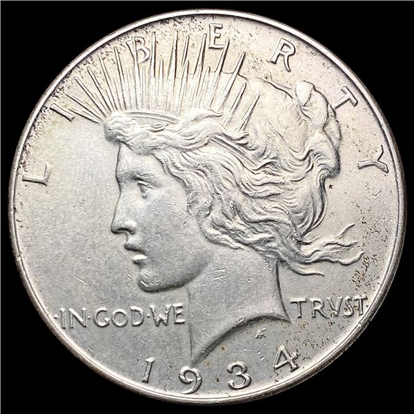 1934 Silver Peace Dollar CHOICE AU