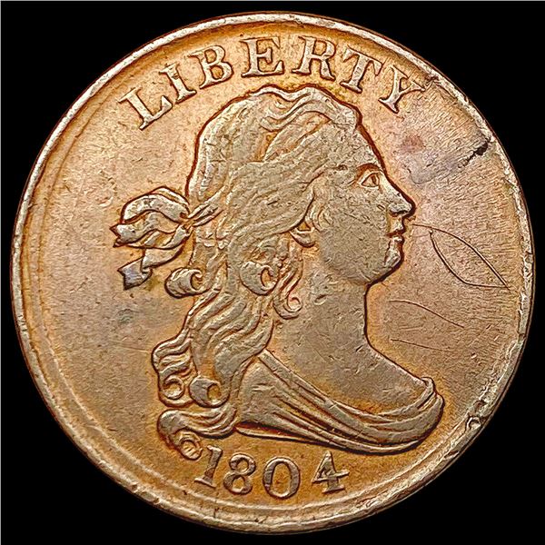1804 Draped Bust Half Cent CLOSELY UNCIRCULATED