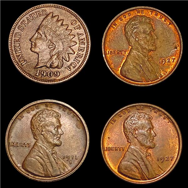 [4] 1909-1927 Varied 1 Cent US Coins HIGH GRADE
