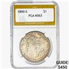 1890-S Morgan Silver Dollar PGA MS63