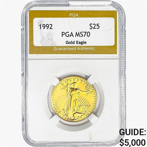 1992 1/2oz Gold $25 Eagle PGA MS70