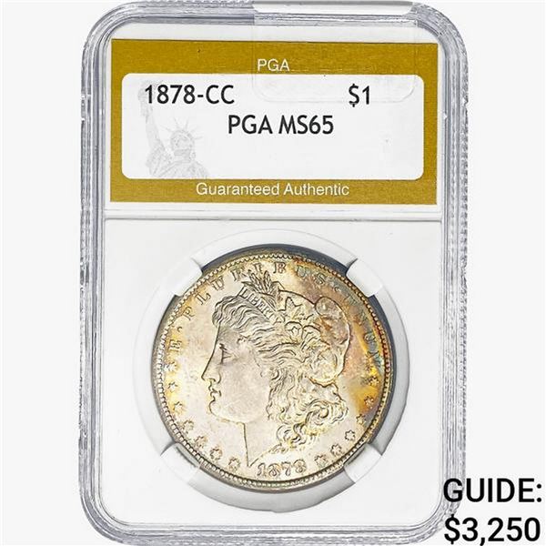 1878-CC Morgan Silver Dollar PGA MS65