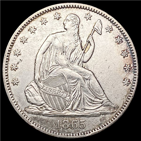 1865 Seated Liberty Half Dollar CLOSELY UNCIRCULATED