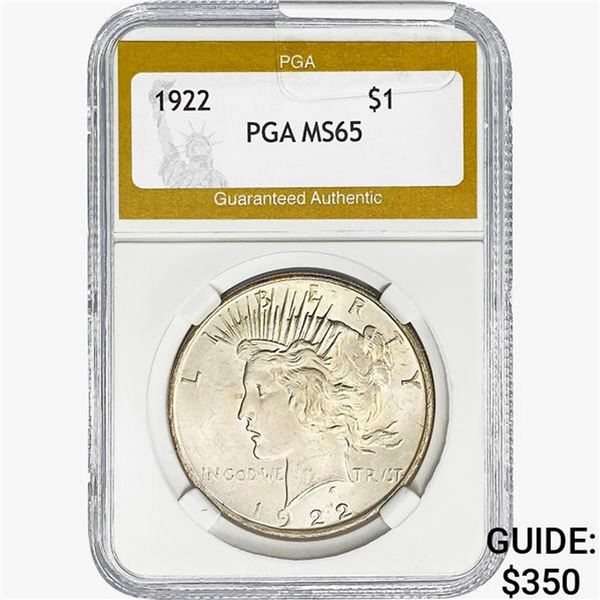 1922 Silver Peace Dollar PGA MS65